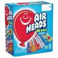 Airheads Candy Bars, Variety Bulk Box, Chewy Full Size Fruit Taffy, Gifts, Easter Candy Basket, Non Melting, Party, 60 Count (Packaging May Vary)