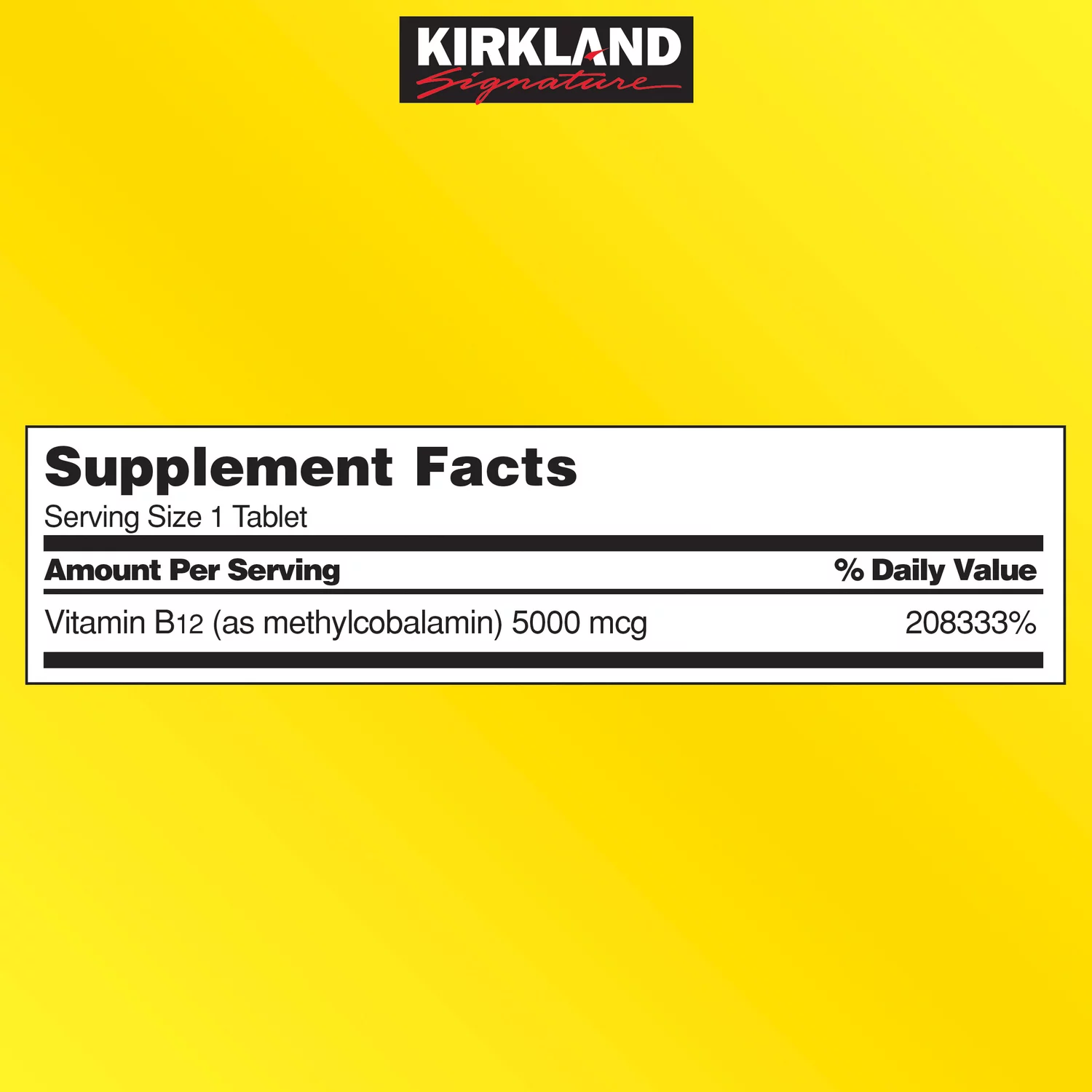 Kirkland Signature B12 5000 mcg - 300 Quick Dissolve Tablets