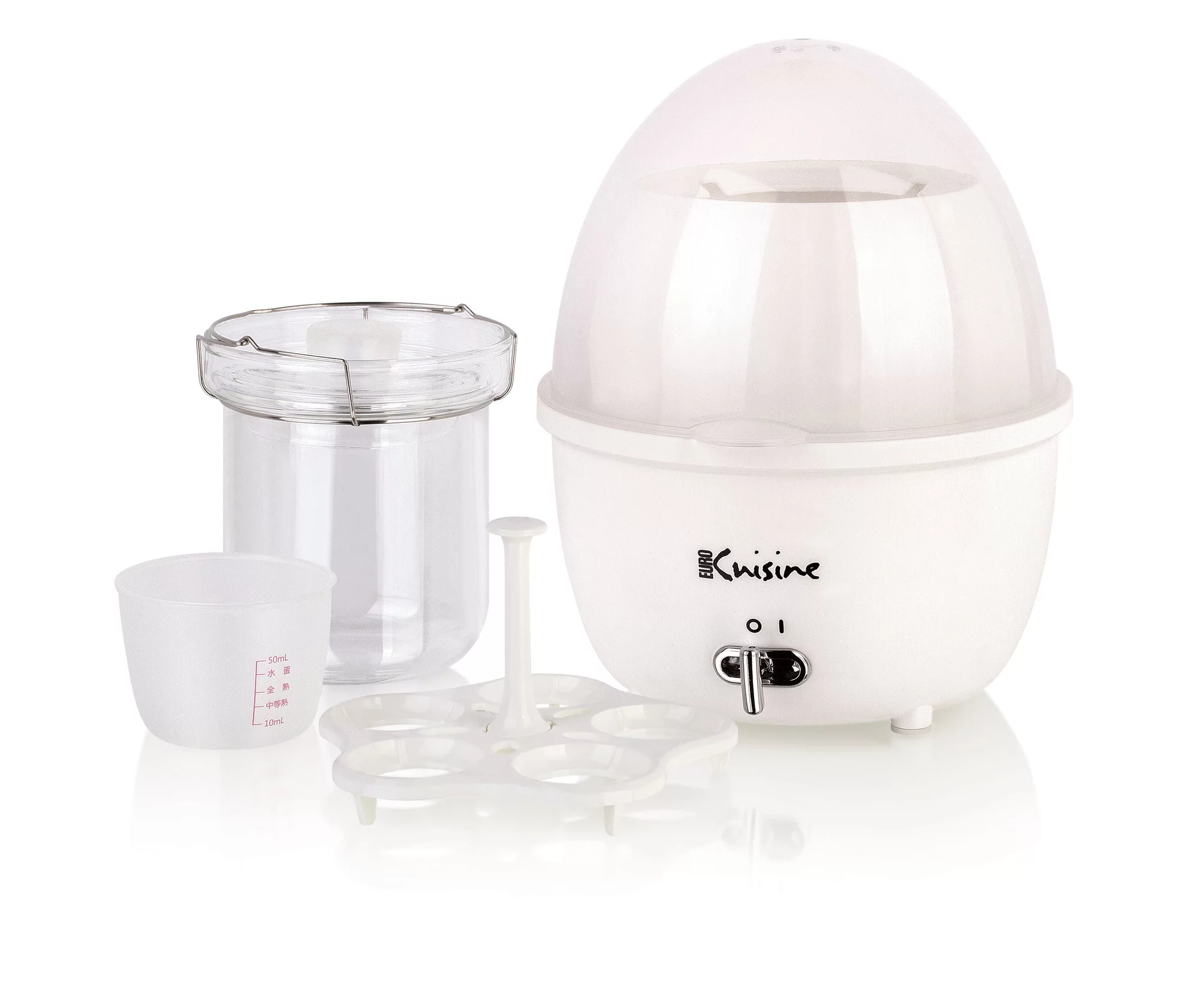 Euro Cuisine MSCX26 Electric Mini Food Steamer And Egg Cooker With Auto Shut Off Feature
