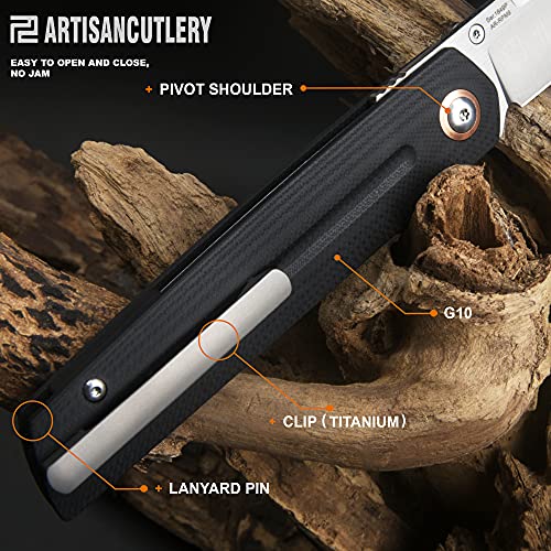 ARTISANCUTLERY Folding Knife SIRIUS (1849P) Pocket Knife EDC Knife Ray Laconico Designer Knives