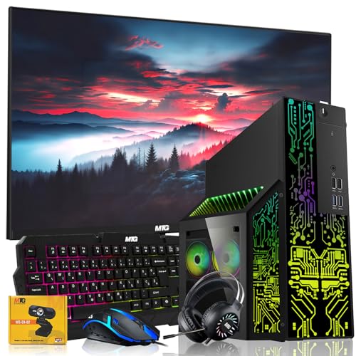 Dell OptiPlex Gaming Desktop PC Bundle with Core i7 32GB RAM 1TB SSD 27 inch Curved Monitor RTX 3060 Graphics RGB Keyboard with AI-Enabled Copilot Key Mouse Headphones Webcam Windows 11 Pro(Renewed)