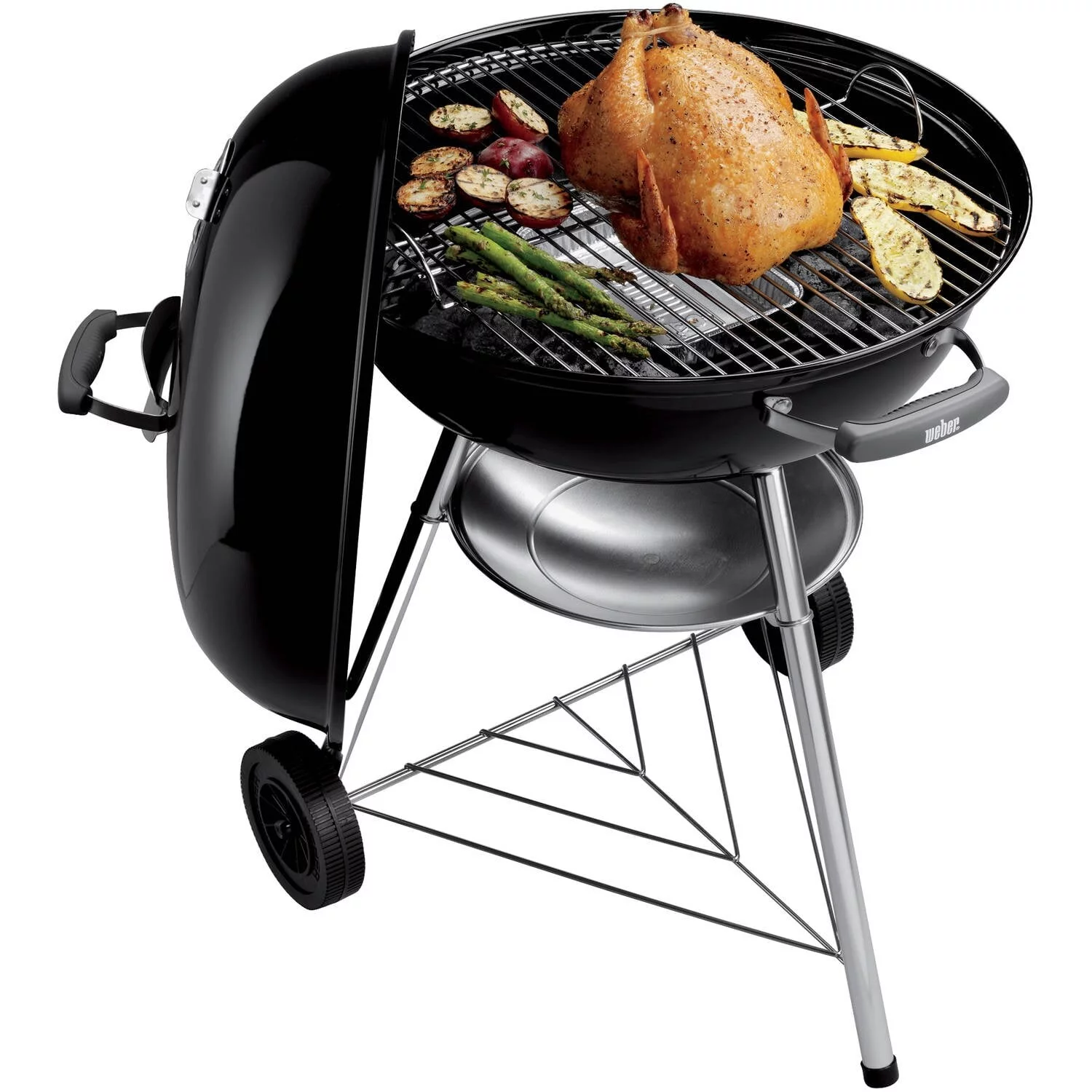 Black charcoal grill
