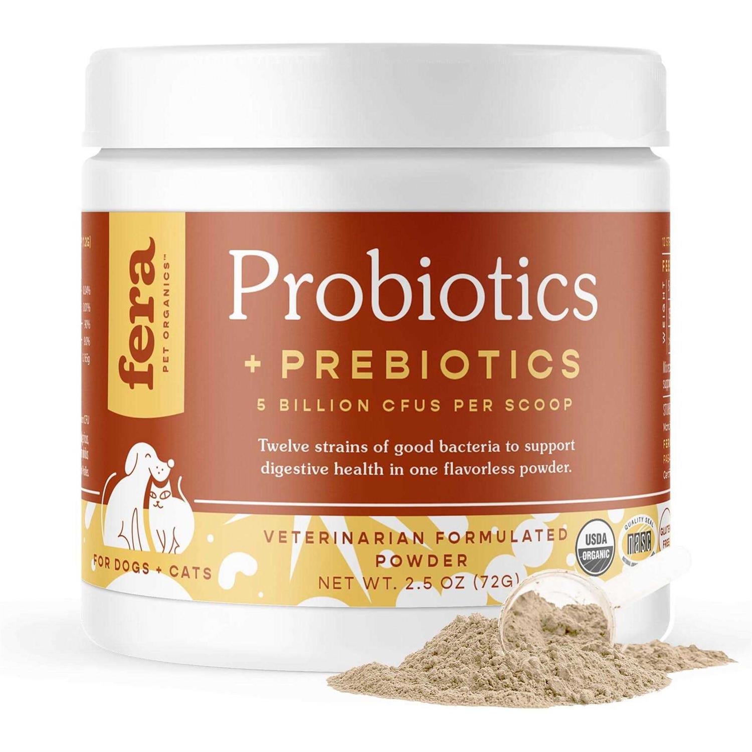 Fera Pet Organics Probiotics with Organic Prebiotics for Dogs & Cats - Pet Supplies online store