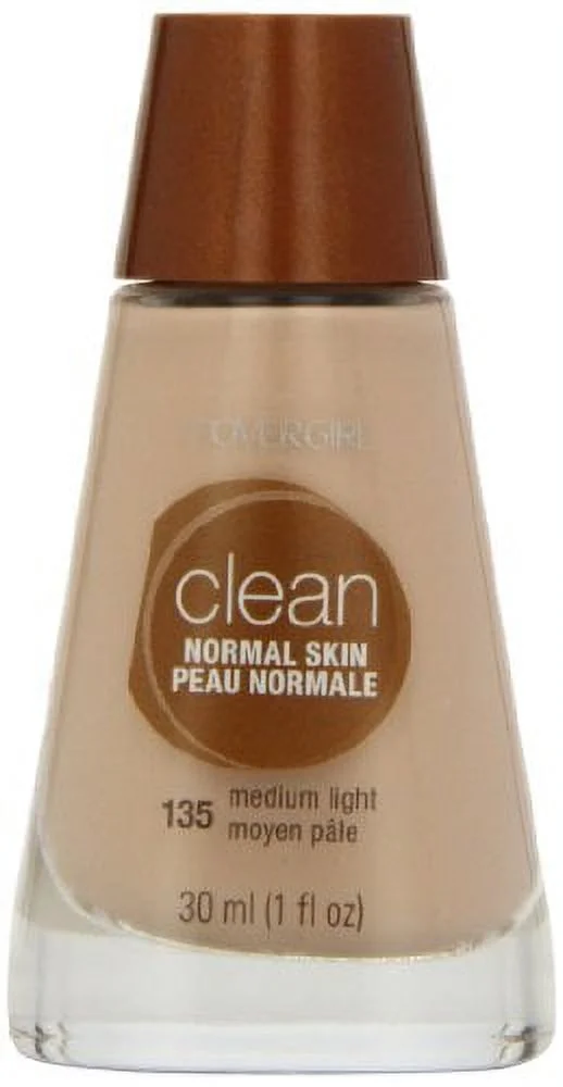 CoverGirl Clean Liquid Makeup Medium Light 135 1.0-Ounce Bottles (Pack of 2)
