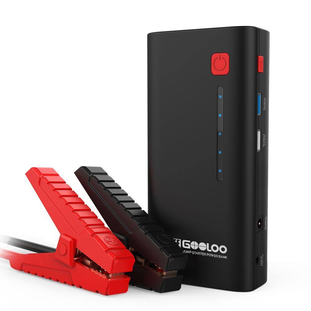 Gooloo 1200A Peak 18000mAh Supersafe Car Jump Starter with USB Quick Charge 3.0