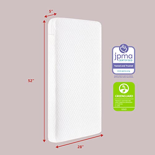 Dream On Me Baby Zzz 5” Crib Mattress, GREENGUARD Gold & JPMA Certified, Water-Resistant Sleep Surface, Machine Washable Cover, Fits Standard Cribs & Toddler Beds