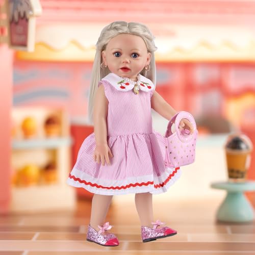 BABESIDE Lifelike Reborn Baby Dolls Dara - 20 Inch Realistic-Newborn Baby Doll Brown Hair Girl Handmade Real Life Toddler Dolls with Clothes and Toy Accessories Gift for Kids Age 3+