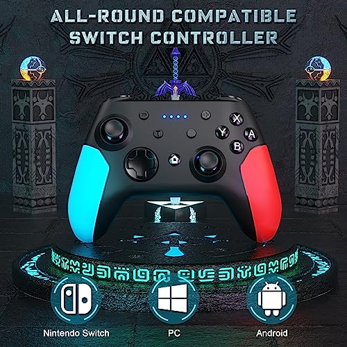 Ponkor Switch Controller, Switch 2 Controller, Wireless Pro Controller Compatible with Nintendo Switch 2/Switch/Lite/Switch OLED/PC Controller for Switch with Wake-up, Turbo Vibration