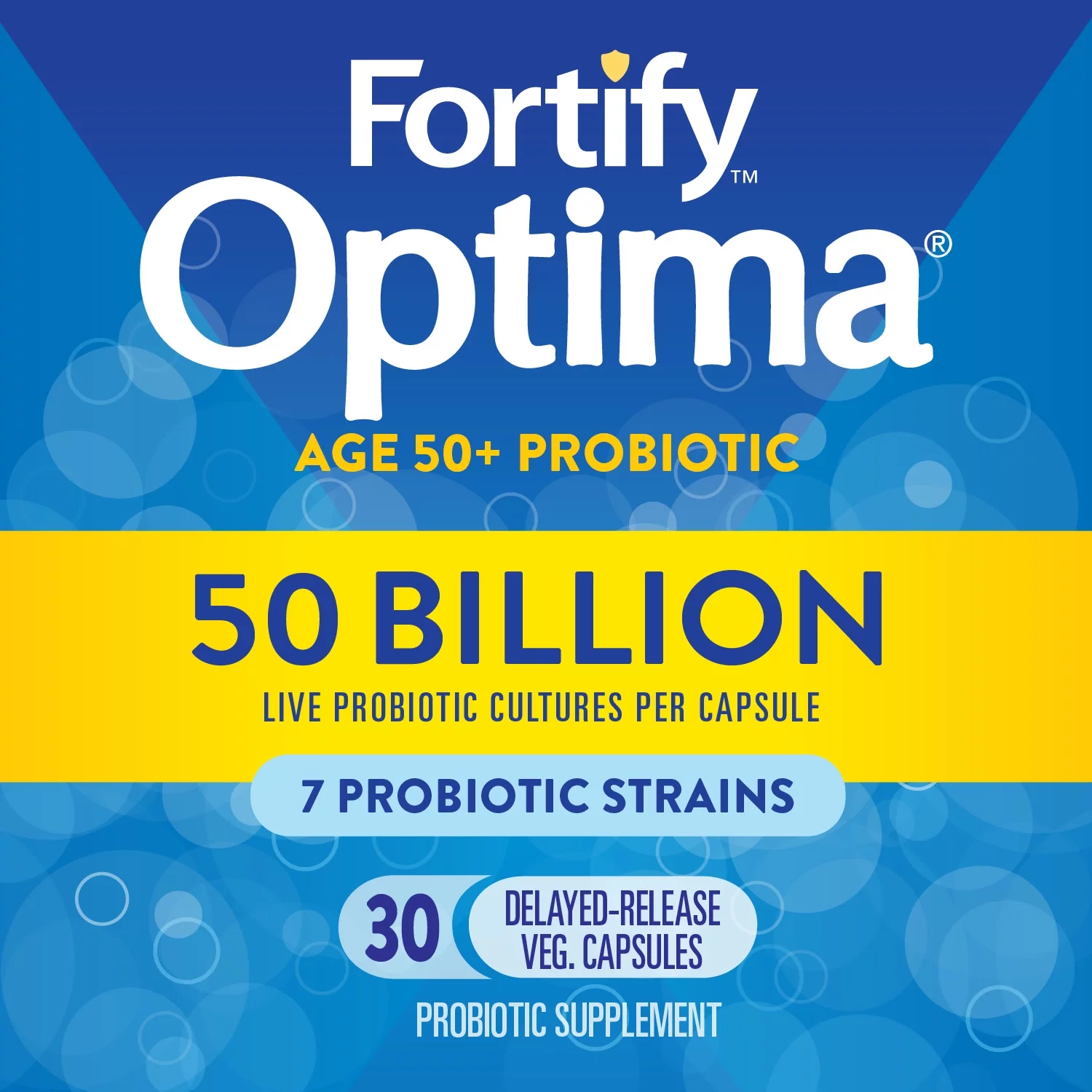 Nature's Way Fortify™ Optima® Optima Adult 50+ Daily Probiotic, 50 Billion Live Cultures, 7 Strains, 30 Capsules