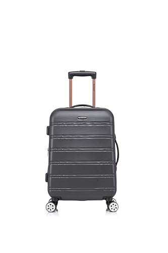 Rockland Melbourne Hardside Expandable Luggage with Spinner Wheels, 2TONENAVY, 2 Piece (20/28)