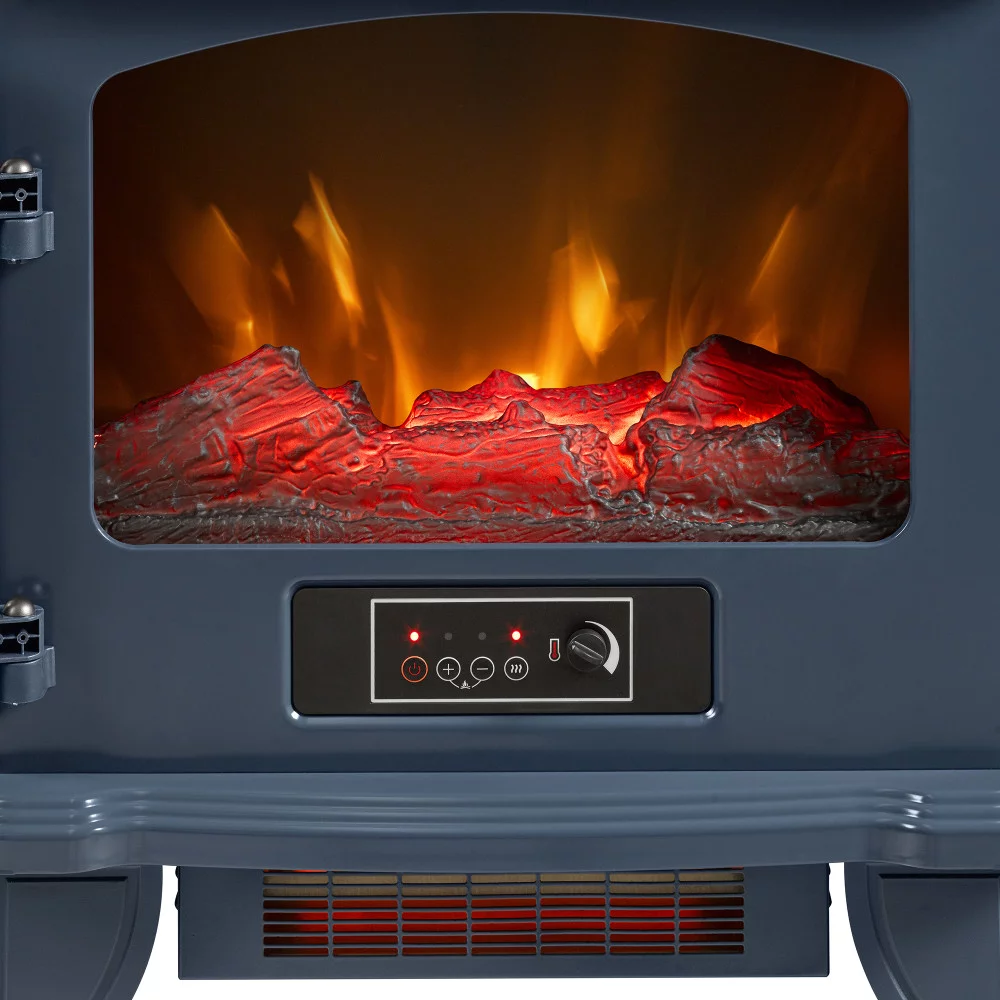 Duraflame 1,000 sq ft Infrared Quartz Electric Fireplace Stove Heater, Blue