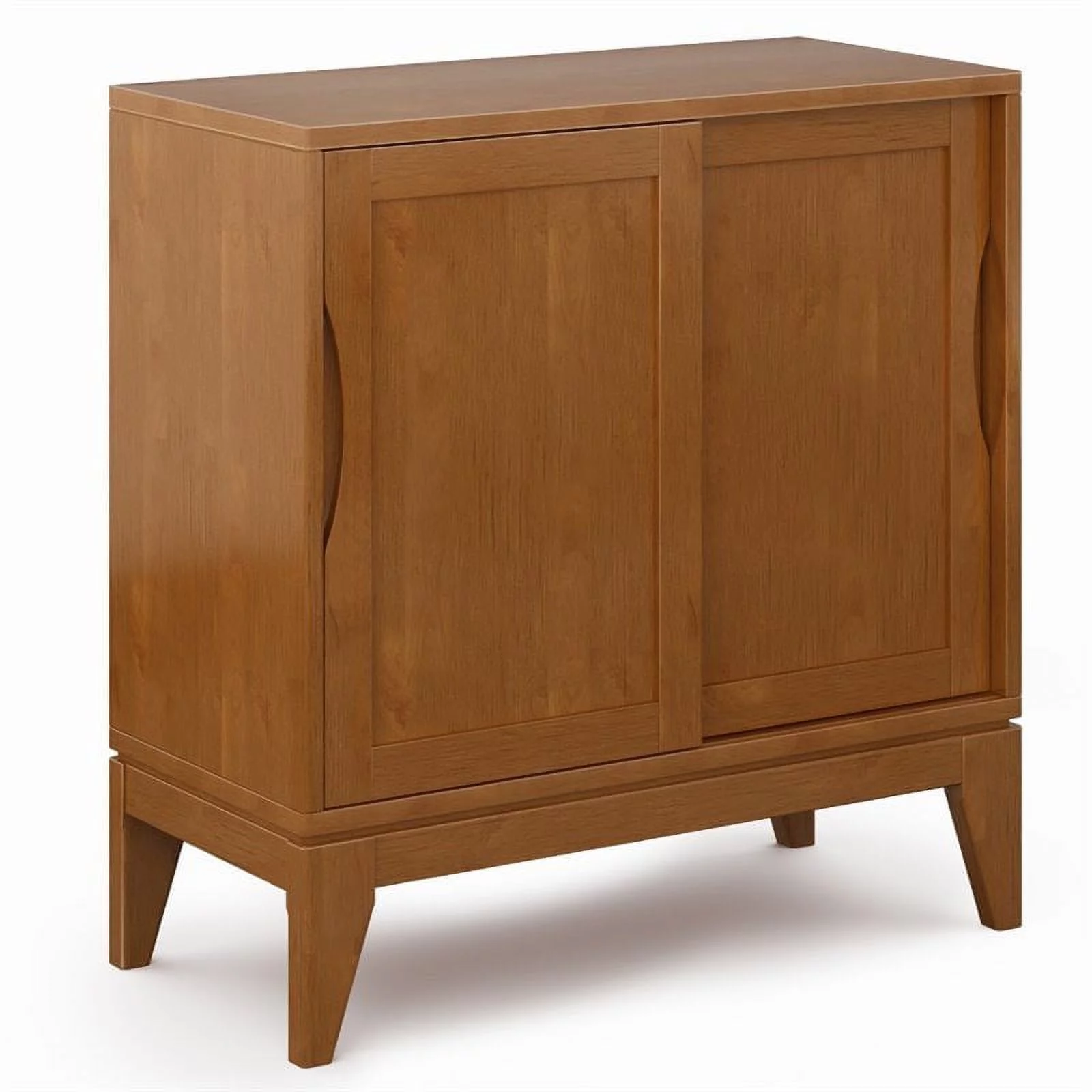 Harper SOLID HARDWOOD 30 inch Wide Mid Century Modern Low Storage Cabinet in Teak Brown