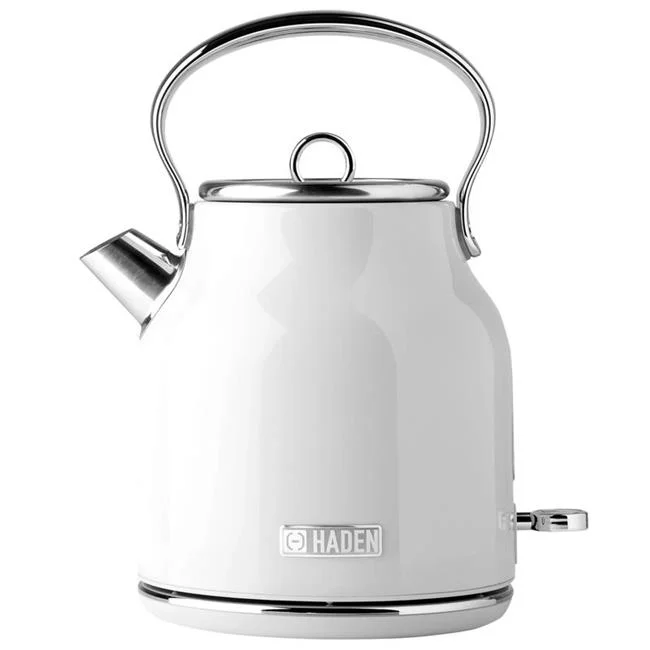 1.7L Heritage Traditional Stainless Steel Electric Tea Kettle, Ivory