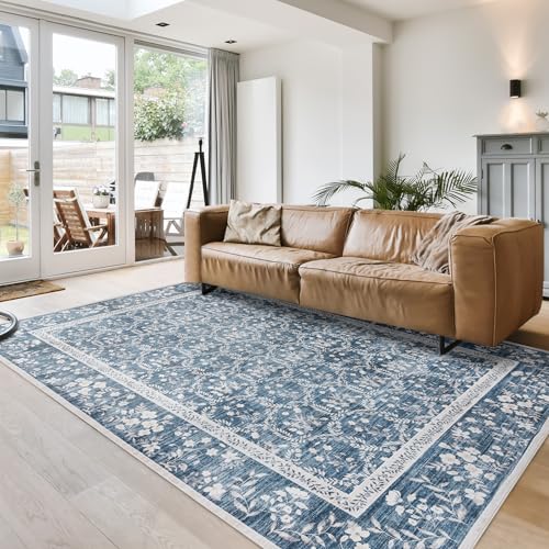 Gertmenian Indoor Boho Area Rug - 8x10 Large, Non Slip, Super Strong, Ideal for High Traffic Areas in Bedroom, Living Room, Kitchen - Cullen, Cream/Multi, 28548