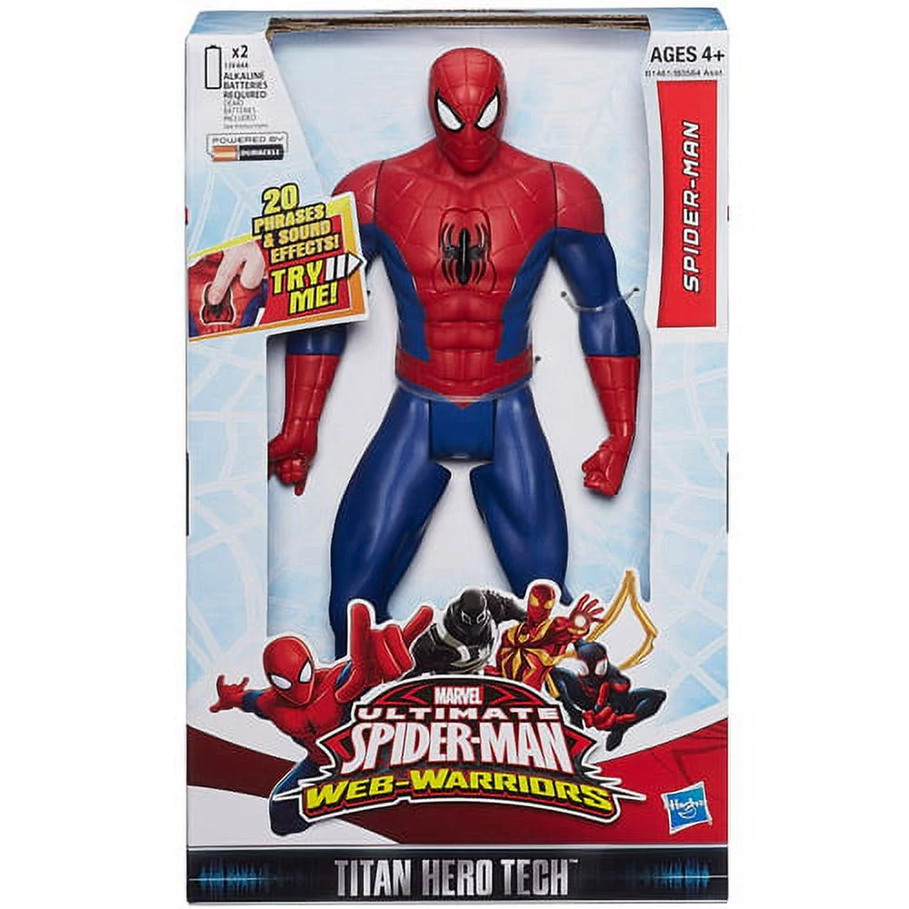 Marvel Ultimate Spider-Man Web Warriors Titan Hero Tech Electronic Spider-Man 12-Inch Figure