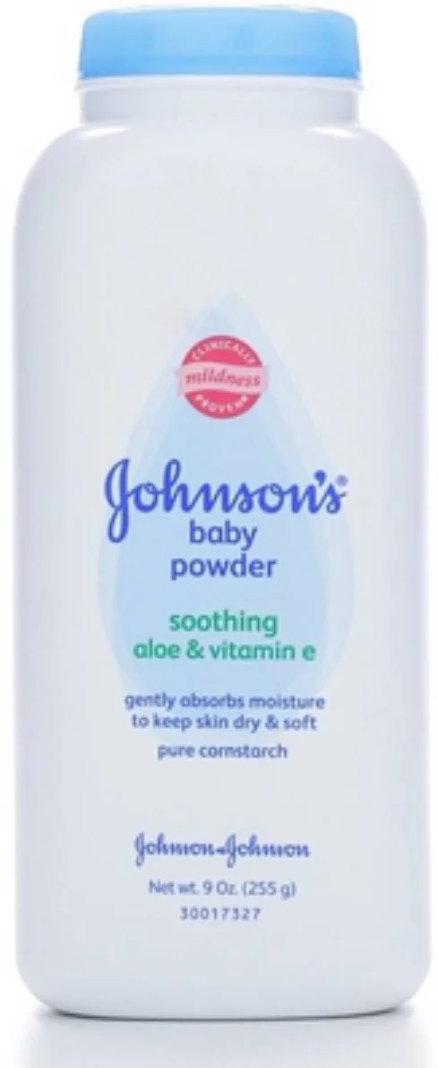 JOHNSON'S Baby Powder, Pure Cornstarch with Soothing Aloe & Vitamin E 9 oz (Pack of 4)