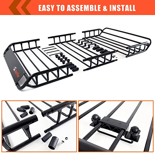 MeeFar Folding Hitch Mount Cargo Carrier Basket 60