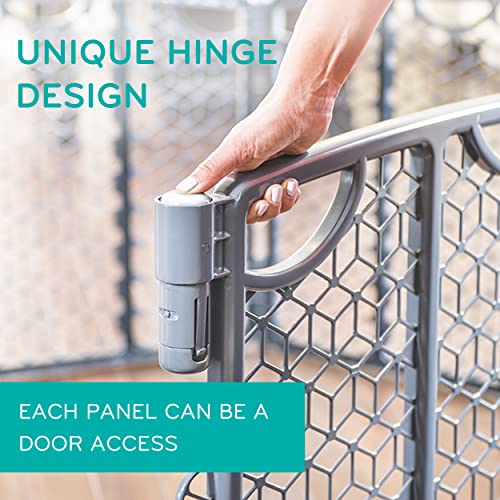 Evenflo Versatile Play Space Adjustable Play Area, Plastic, 8-Panel (Cool Gray)