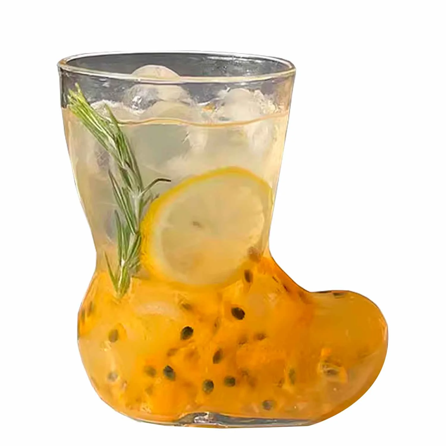 YRYG YRYG Glass Cups, Boots Shape Drinking Glasses Ice Coffee Bottle Glasses Fruit Juice Cup Water Glass Great for Soda Cocktail Beer Whiskey 380ml
