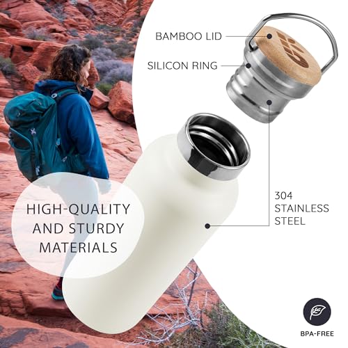 Bambaw 32 oz Water Bottle | Insulated Water Bottles | Water Bottle Stainless Steel | Insulated Travel Water Bottle | Insulated Water Bottle | Stainless Steel Water Bottles | 1 Liter Water Bottles