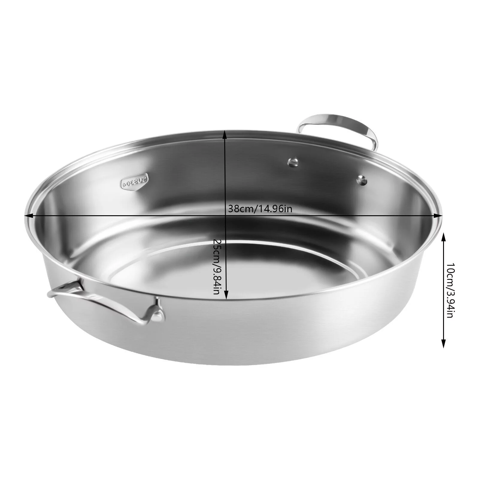ZhdnBhnos Stainless Steel Fish Steamer Oval Fish Steaming Pot with Glass Lid Multi-Cooker Kitchen Cooking Cookware