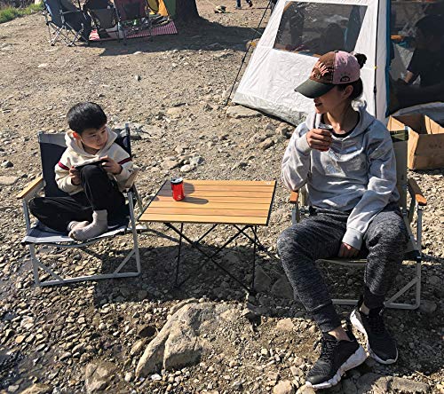 iClimb Ultralight Compact Camping Folding Table with Carry Bag (Blue - S)