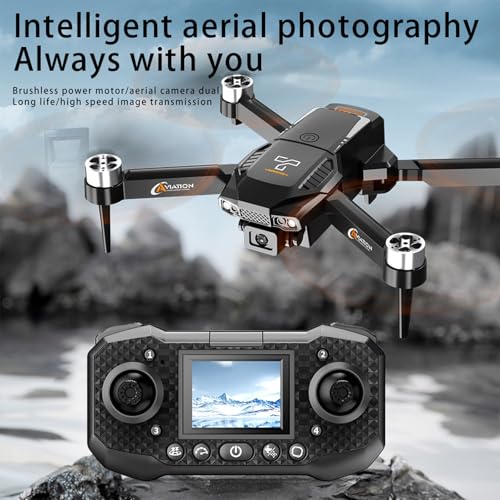 Screen Remote Control Drone With 1080P Camera Brushless Motor Drone With Storage Card RC Quadcopter 3Speed Switching Altitude Hold 360° Flip 3 Speed Switch For Adults 19 Mins Flight Wi-Fi Transmission