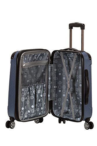 Rockland London Hardside Expandable Luggage with Spinner Wheels, Blue, Carry-On 20-Inch