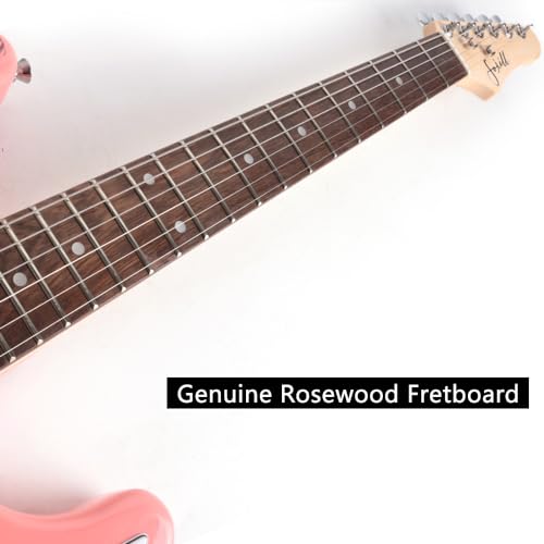 39 Inch Electric Guitar Phoenix Body Maple Neck Rosewood Fretboard With Gig Bag (Pink)