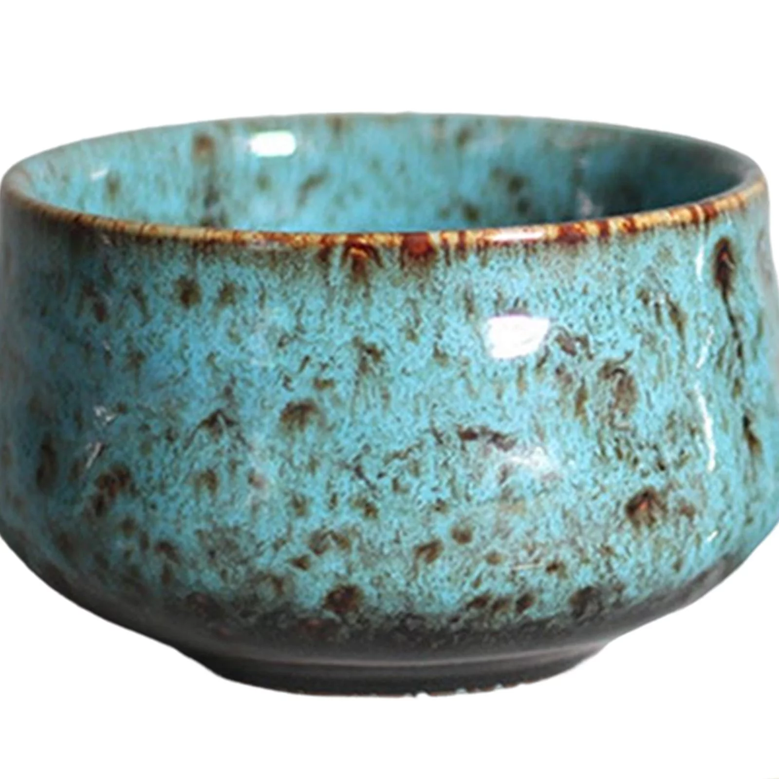 4 Pieces Matcha Set Tea Spoon Traditional , Matcha Bowl, Whisk Holder, Ceramics Blue