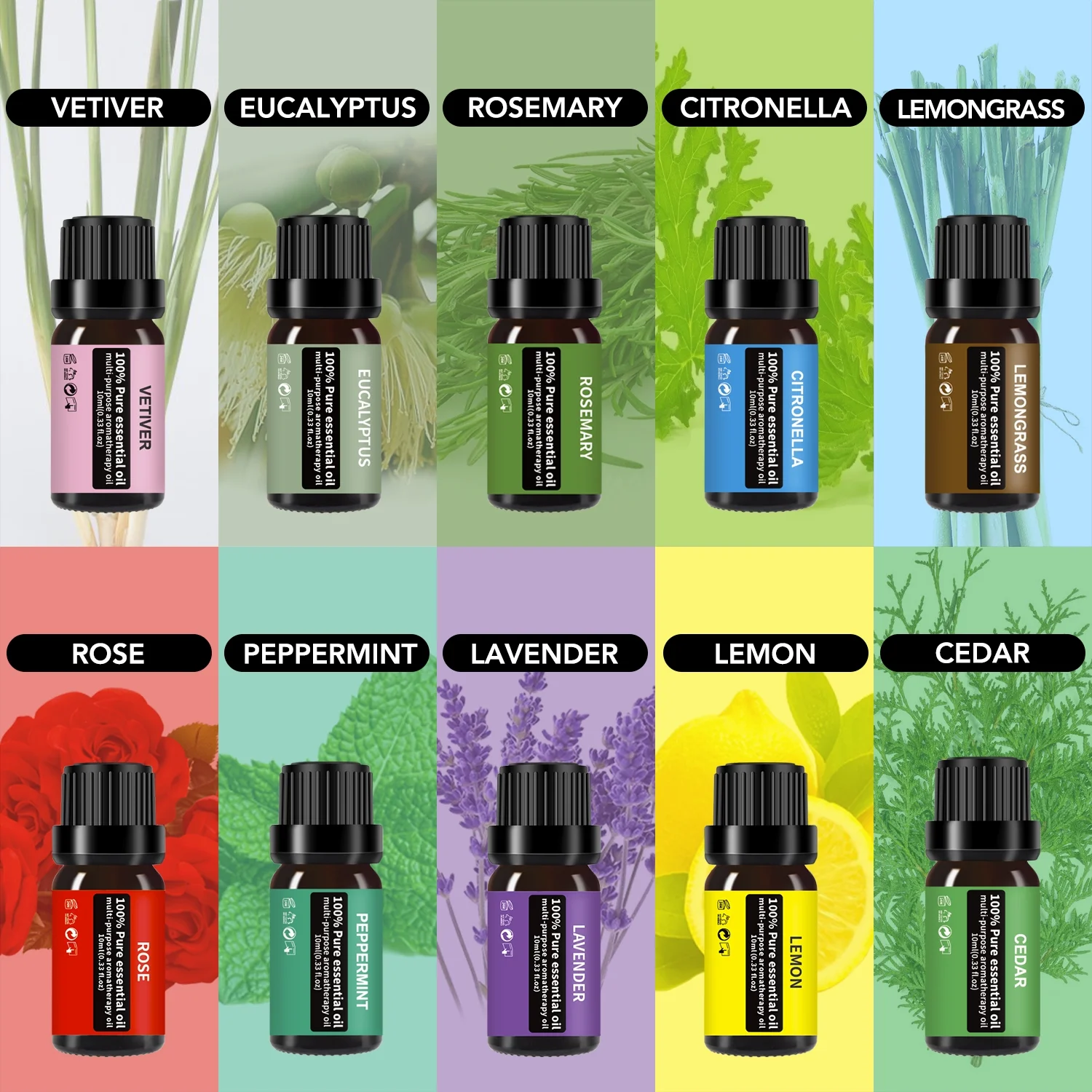 Knauue Essential Oil Diffuser Gift Set,Diffuser,Oil diffuser, Aromatherapy Diffusers,Diffusion Range 400sq ft with 4 Timer &Auto Shut-off (Black)