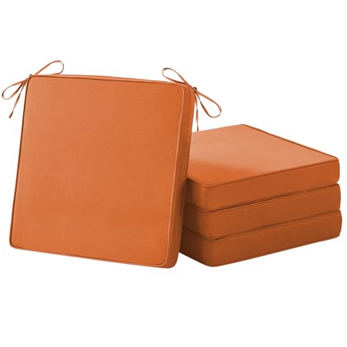 Outdoor Chair Cushions Set of 4, Waterproof Patio Chair Cushions, 18.5