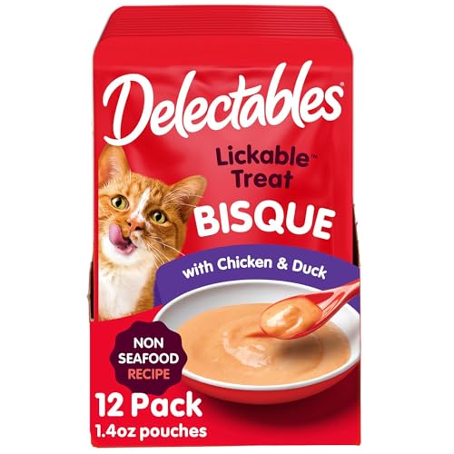 Delectables Bisque Non-Seafood Lickable Cat Treats Variety Pack, 6 Count (Pack of 6)