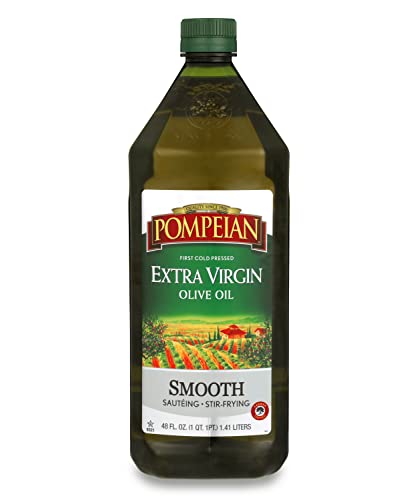 Pompeian Smooth Extra Virgin Olive Oil, Contains Polyphenols, First Cold Pressed, 101 Fl Oz