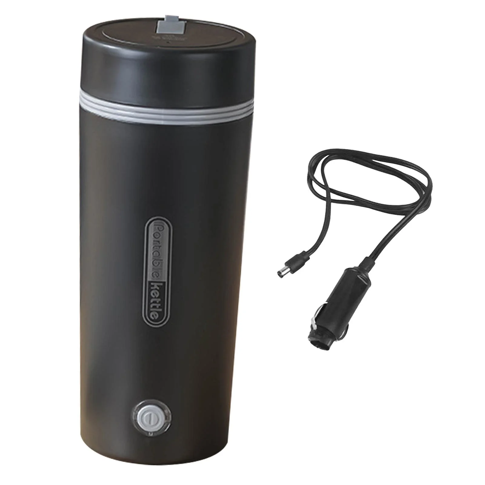 deevoka Electric Tea Kettle Portable Electric Kettle Personal Hot Water Boiler Small Tea black