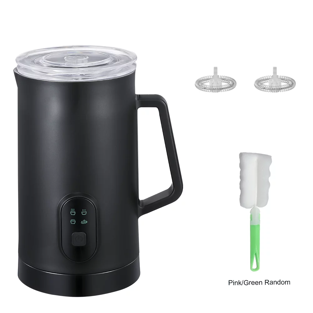 Foam Maker Electric Milk Frother 400W 580ml/19.61oz Warm and Cold Milk Foamer Silent Operation 4 In 1 Automatic Non Slip Stainless Steel Maker for Coffee Latte Cappuccino Hot Chocolate