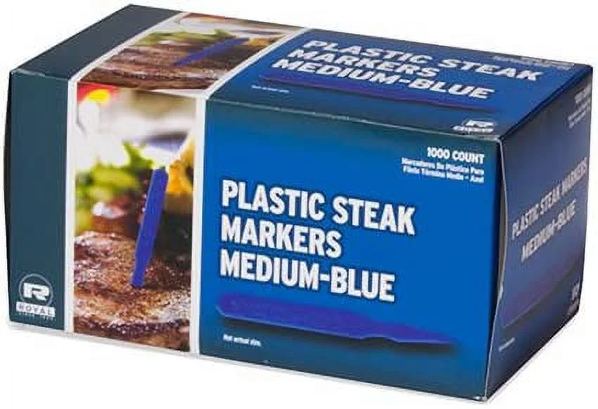 Royal Paper Products Medium Steak Marker Blue, Plastic | 5000/Box