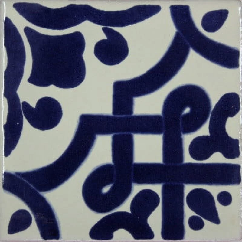 4.2x4.2 Palermo Talavera Mexican Tile, Set of 9 pcs