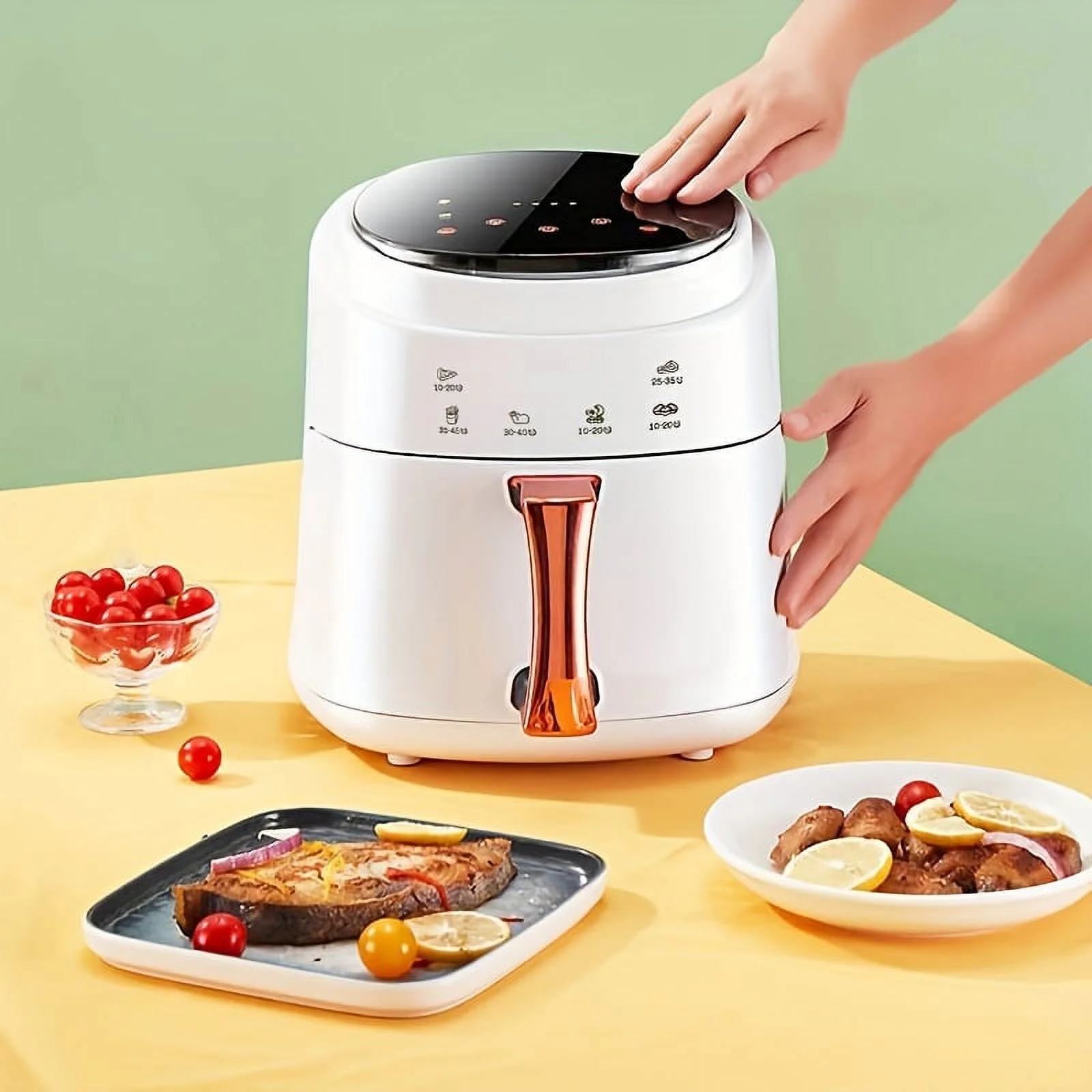 Liters/2 Gallons A Can French Fries Steak Chicken Gourmet Expert Home Air Electric Fryer Machine Electric Oven Integrated Multifunctional Automatic Intelligent Oil-free