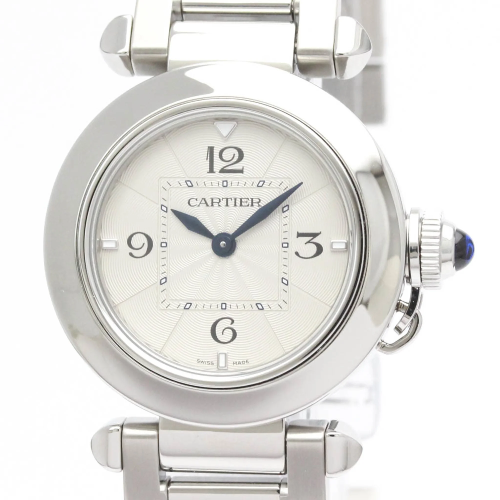 Pre-Owned Polished CARTIER Pasha De Cartier Steel Quartz Ladies watch WSPA002 BF549545 (Good)