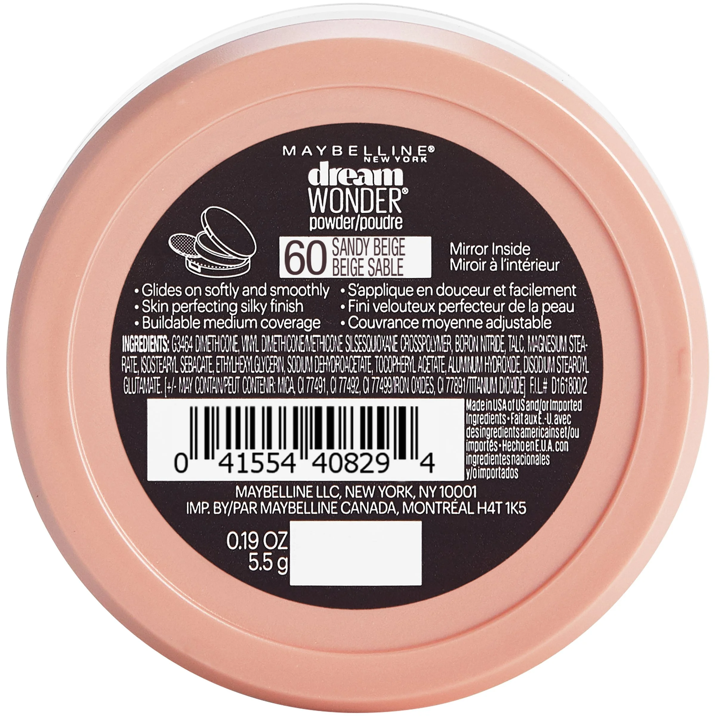 Maybelline New York Dream Wonder Powder Makeup, Sandy Beige, 0.19 Oz.