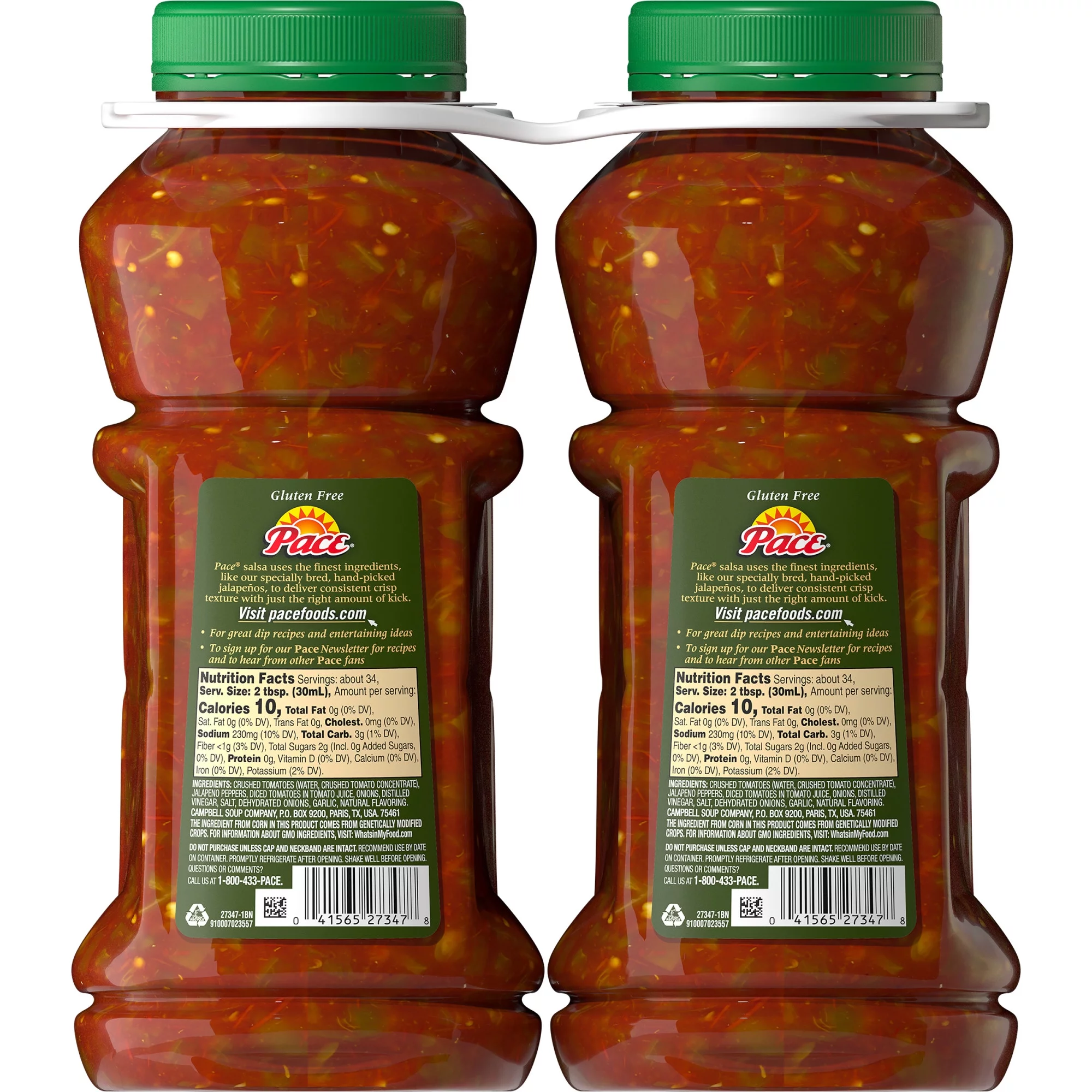 Pace Chunky Salsa, Mild, 38 oz. Jar 2 pack