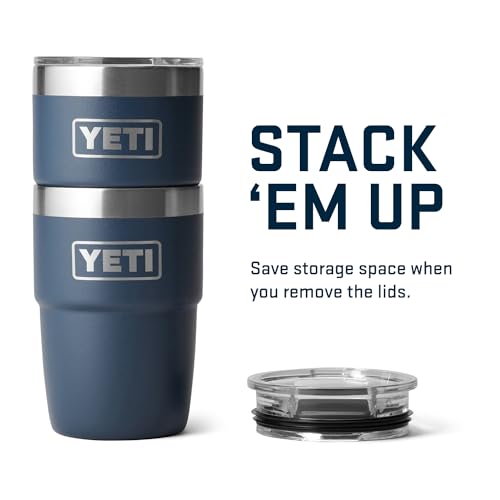 YETI Rambler 8 oz Stackable Cup, Stainless Steel, Vacuum Insulated Espresso Cup with MagSlider Lid