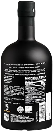 P.J. KABOS 2024/25 Harvest, Very High Phenolic (750+mg/kg), USDA Organic Greek Extra Virgin Olive Oil, Kosher, Greece, Cold Extracted, 16.9 oz Bottle, 