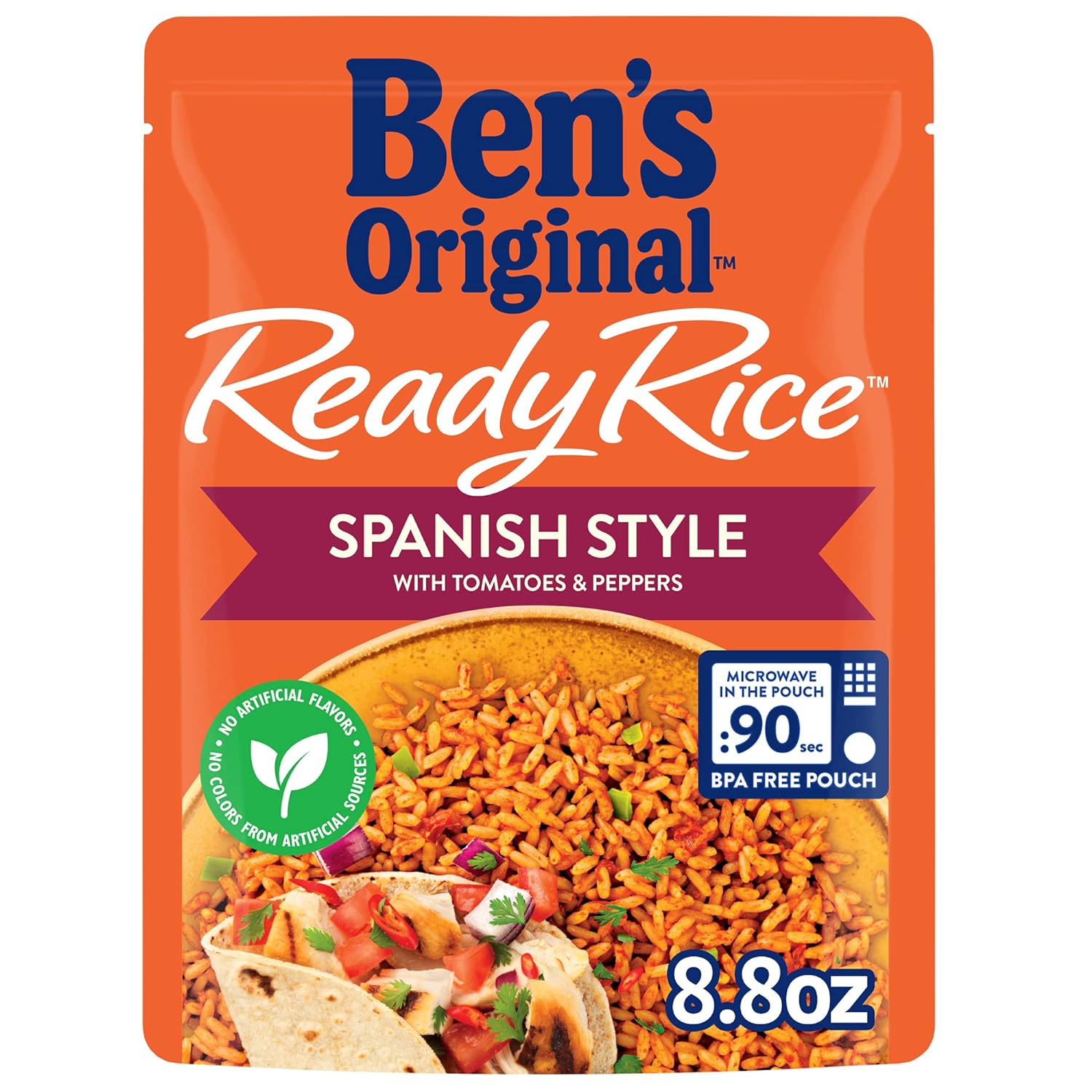 BEN'S ORIGINAL Ready Rice Pouch Spanish Style Rice, 8.8 oz. (6 Pack)