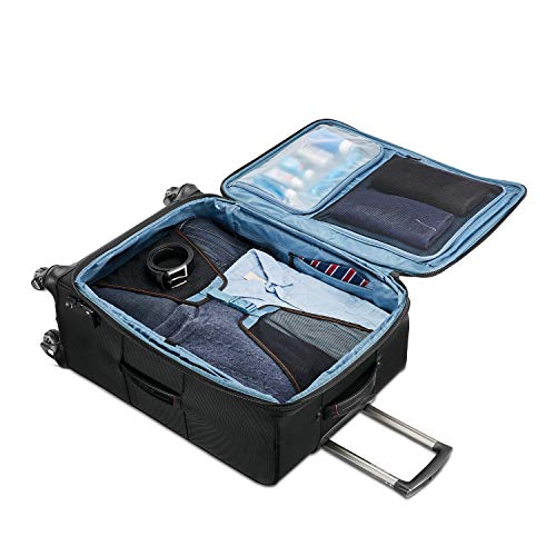 Samsonite Pro Travel Softside Expandable Luggage with Spinner Wheels, Black, Carry-On 21-Inch