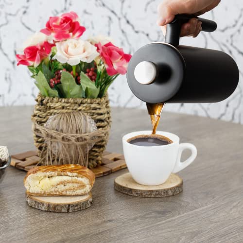 Mixpresso Stainless Steel French Press Coffee Maker 27 Oz 800 ml, Double Wall Insulated French Press Stainless Steel, Easy Clean Tea Brewer, Easy Press Durable Metal Coffee Press