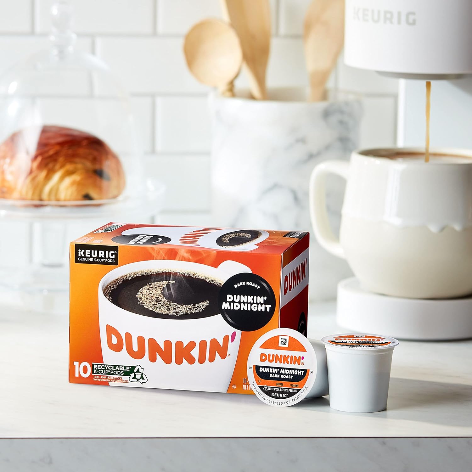 Dunkin' Midnight Dark Roast Coffee, 60 Keurig K-Cup Pods