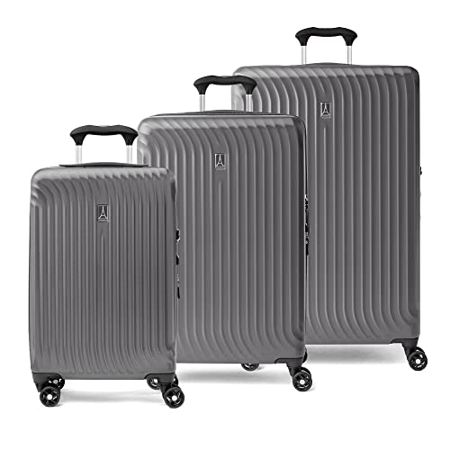 Travelpro Maxlite Air Hardside Expandable Carry on Luggage, 8 Spinner Wheels, Lightweight Hard Shell Polycarbonate Suitcase, Shadow Grey, Carry On 21-Inch
