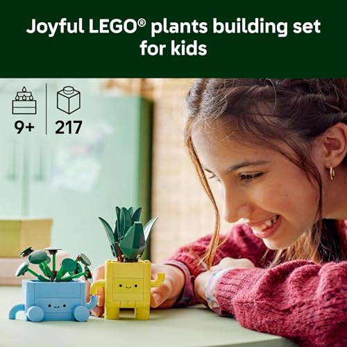 LEGO Botanicals Happy Plants Building Toys - Bedroom or Dorm Room Decor for Girls, Boys, & Adults, Desk or Shelf Display - Birthday Gift Ideas for Kids, Ages 9+ - 10349